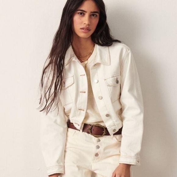 ba&sh Azalea cropped denim jacket - Picture 1 of 5